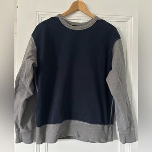 Drakes Navy and Gray Men's Sweatshirt